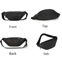 Bauchtasche, Bauchtasche Wasserdicht, Bauchtasche Schwarz, Mit Mehreren Taschen, Bauchtasche für Damen Und Herren, für Outdoo