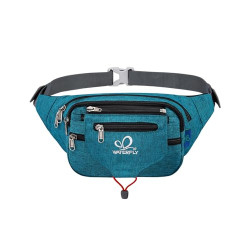 WATERFLY Bauchtasche Gürteltasche Damen und Herren Sport Hüfttasche für Laufen Fitness Joggen Wandern Pfauen Blau