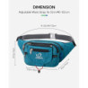 WATERFLY Bauchtasche Gürteltasche Damen und Herren Sport Hüfttasche für Laufen Fitness Joggen Wandern Pfauen Blau