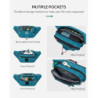 WATERFLY Bauchtasche Gürteltasche Damen und Herren Sport Hüfttasche für Laufen Fitness Joggen Wandern Pfauen Blau