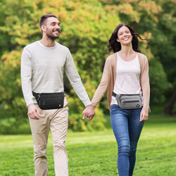 IHIGOGOFA Bauchtasche Gürteltasche Hüfttasche mit Einem 60 cm Verlängerten Gürtel Unisex Modern Umhängetaschen Handytasche fü
