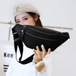 Bauchtasche, Tragbar Elegant Wasserdicht PU Leder Multifunktionale Hüfttasche, Gürteltasche Hüfttasche Sport für Männer und F
