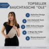 LARKSON Bauchtasche Damen & Herren Beige - Ole - Hüfttasche für Sport Outdoor Stadt - Gürteltasche Stylisch für Festival - Cr