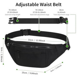 IHIGOGOFA Bauchtasche Gürteltasche Hüfttasche mit Einem 30 cm Verlängerten Gürtel Unisex Modern Umhängetaschen Handytasche fü