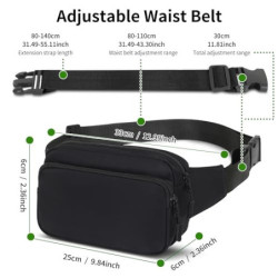 Bauchtasche Gürteltasche Hüfttasche mit Einem 30 cm Verlängerten Gürtel Unisex Modern Umhängetaschen Handytasche für Outdoor 