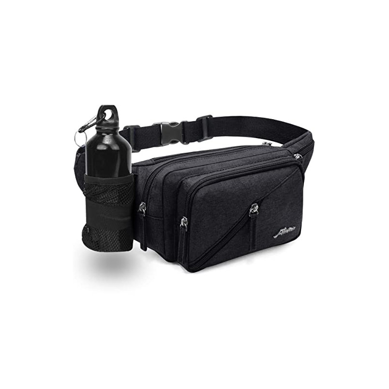 Bauchtasche Gürteltasche für Damen und Herren Wasserabweisend Hüfttasche mit Flaschenhalter, Multifunktionale Gurt Verstellt Bauchtasche Gürteltasche für Damen und Herren Wasserabweisend Hüfttasche mit Flaschenhalter, Multifunktionale Gurt Verstellt