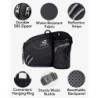 WATERFLY Gürteltasche Bauchtasche mit Flaschenhalter Damen und Herren, Atmungsaktiv Sport Hüfttasche für Laufen Radfahren Cam