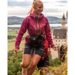WATERFLY Gürteltasche Bauchtasche mit Flaschenhalter Damen und Herren, Atmungsaktiv Sport Hüfttasche für Laufen Radfahren Cam