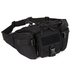 Huntvp® Taktische Gürteltasche Sport Hüfttasche Molle Bauchtasche Wasserabweisend mit Reißverschluss für Outdoor Laufen Reise