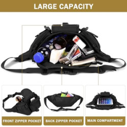 Huntvp® Taktische Gürteltasche Sport Hüfttasche Molle Bauchtasche Wasserabweisend mit Reißverschluss für Outdoor Laufen Reise