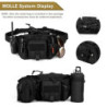 Huntvp® Taktische Gürteltasche Sport Hüfttasche Molle Bauchtasche Wasserabweisend mit Reißverschluss für Outdoor Laufen Reise