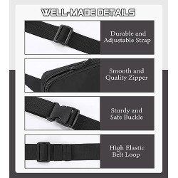 MoKo Laufen Hüfttasche, Bauchtasche Gürteltasche Lauftasche für Damen Herren, Nylon Sporttasche mit Verstellbare Träger & Rei