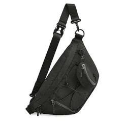 G4Free Große Bauchtasche Brusttasche Gürteltasche Sling Rucksack RFID-Hüfttasche für Damen und Herren für Sport Reisen Wander