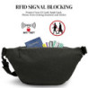 G4Free Große Bauchtasche Brusttasche Gürteltasche Sling Rucksack RFID-Hüfttasche für Damen und Herren für Sport Reisen Wander