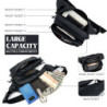 ONETOALL Bauchtasche mit Flaschenhalter, Gürteltasche für Damen und Herren, Hüfttasche mit 4 Reißverschlussfächern, großer Ba