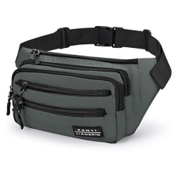 Sarsumir Bauchtasche Gürteltasche für Damen Herren Hüfttasche wasserdichte Multifunktionale Bauchtasche mit 6 Reißverschlusst