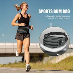 Sarsumir Bauchtasche Gürteltasche für Damen Herren Hüfttasche wasserdichte Multifunktionale Bauchtasche mit 6 Reißverschlusst