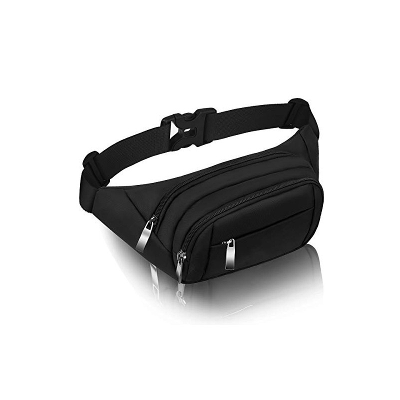 Bauchtasche Damen Große Kapazität Gürteltasche Herren 4 Reißverschluss Taschen wasserdichte Hüfttasche Schwarz für 7,9 Mini Bauchtasche Damen Große Kapazität Gürteltasche Herren 4 Reißverschluss Taschen wasserdichte Hüfttasche Schwarz für 7,9 Mini
