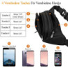 Bauchtasche Damen Große Kapazität Gürteltasche Herren 4 Reißverschluss Taschen wasserdichte Hüfttasche Schwarz für 7,9 Mini