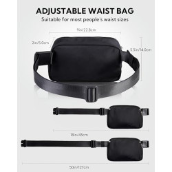 WATERFLY Bauchtasche Gürteltasche Herren Damen: Stylische Hüfttasche Sport Mode Crossbody Brusttasche Wasserabweisend Klein H