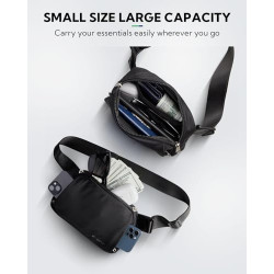 WATERFLY Bauchtasche Gürteltasche Herren Damen: Stylische Hüfttasche Sport Mode Crossbody Brusttasche Wasserabweisend Klein H