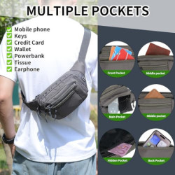 Bauchtasche Gürteltasche Hüfttasche mit Einem 30 cm Verlängerten Gürtel Unisex Modern Umhängetaschen Handytasche für Outdoor 