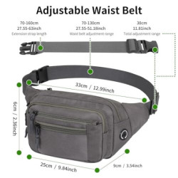 Bauchtasche Gürteltasche Hüfttasche mit Einem 30 cm Verlängerten Gürtel Unisex Modern Umhängetaschen Handytasche für Outdoor 