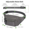 Bauchtasche Gürteltasche Hüfttasche mit Einem 30 cm Verlängerten Gürtel Unisex Modern Umhängetaschen Handytasche für Outdoor 