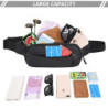 IHIGOGOFA Bauchtasche Gürteltasche Hüfttasche mit Einem 30 cm Verlängerten Gürtel Unisex Modern Umhängetaschen Handytasche fü