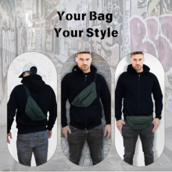 Bauchtasche Herren und Damen, Unisex Gürteltasche mit vielen Reißverschlussfächer für maximalen Stauraum, Hüfttasche für Spor