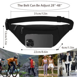 Bauchtasche Gürteltasche Hüfttasche für Herren Damen Wasserdicht Stylisch Nylon Unisex Bum Waist Fanny Pack für Outdoor Sport