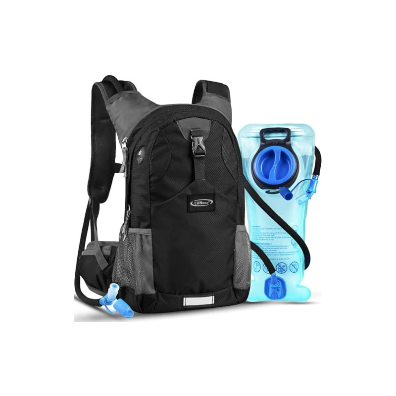 Lunidry Trinkrucksack Fahrradrucksack mit Trinkblase 2L Wasserdicht Sportrucksack, 20L Hydration Rucksack Herren Damen Outdoo