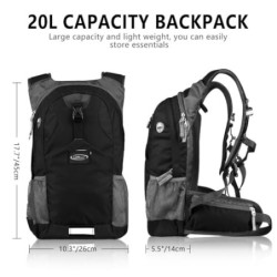 Lunidry Trinkrucksack Fahrradrucksack mit Trinkblase 2L Wasserdicht Sportrucksack, 20L Hydration Rucksack Herren Damen Outdoo