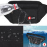 AirZyx wasserdichte Bauchtasche für Reise Sport alle Outdoor Aktivitäten  Schwarz 