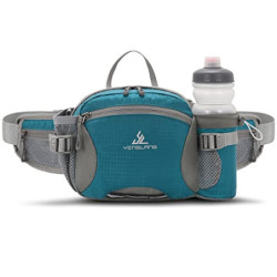 Bauchtasche Gürteltasche mit Flaschenhalter Hüfttasche Sport Wasserdicht Bumbag Waist Fanny Pack für Outdoor Reise Wandern Hu