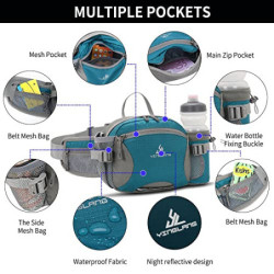 Bauchtasche Gürteltasche mit Flaschenhalter Hüfttasche Sport Wasserdicht Bumbag Waist Fanny Pack für Outdoor Reise Wandern Hu
