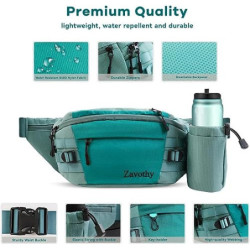 Zavothy Gürteltasche Bauchtasche mit Abnehmbarer Flaschenhalter für Damen und Herren, ideal zum Laufen, Radfahren, Wandern un
