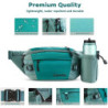 Zavothy Gürteltasche Bauchtasche mit Abnehmbarer Flaschenhalter für Damen und Herren, ideal zum Laufen, Radfahren, Wandern un