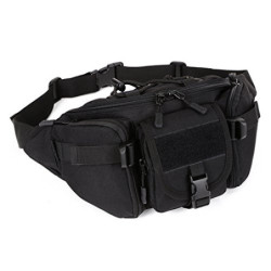 Tactical Hüfttasche Bauchtasche Militär Gürteltasche mit 5 Fächer inkl. Reißverschluss für Outdoor Sport Trekking Wandern Run