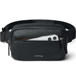 LATMAP Bauchtasche Damen,Crossbody Bag Damen PU Leder Bauchtasche Damen klein Wasserdicht Gürteltasche Damen diebstahlsicher 