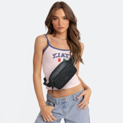 LATMAP Bauchtasche Damen,Crossbody Bag Damen PU Leder Bauchtasche Damen klein Wasserdicht Gürteltasche Damen diebstahlsicher 