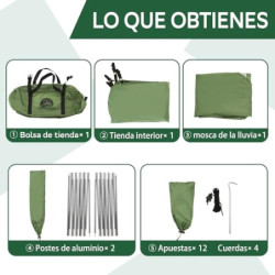 Underwood Aggregator Tent 1Persone 1 Mann Zelt fürs Wandern - EIN leichtes,wasserdichtes EIN Mann Zelt fürs Camping,einfach a