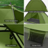 1 Personen Camping Zelt - Leicht Kuppel Campingzelt Rucksackzelt mit Anti Moskito Klarsicht Fenster Bildschirm 3000 mm Wasser