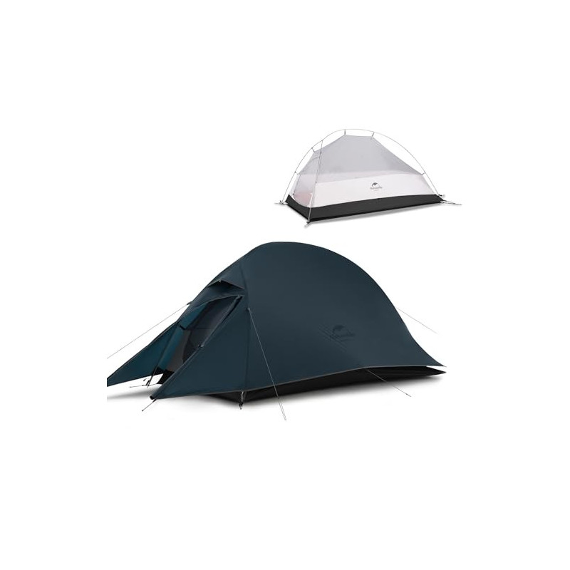 Naturehike Cloud up 1 Person Rucksack Zelt Leichtes Camping Wandern Kuppel Zelt für 1 Mann Navy Blau 20D 