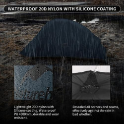 Naturehike Cloud up 1 Person Rucksack Zelt Leichtes Camping Wandern Kuppel Zelt für 1 Mann Navy Blau 20D 