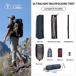 Naturehike Cloud up 1 Person Rucksack Zelt Leichtes Camping Wandern Kuppel Zelt für 1 Mann Navy Blau 20D 
