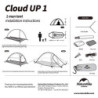 Naturehike Cloud up 1 Person Rucksack Zelt Leichtes Camping Wandern Kuppel Zelt für 1 Mann Grau Upgrade 20D 