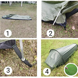 1 Person Wanderzelt Tragbares Persönliches Biwakzelt Mit Tragetasche Ultraleichtes Wasserdicht Zelt Biwaksack Trekkingzelt Fü