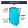 Sea to Summit - Ultra-Sil Dry Tagesrucksack 22L - Wasserdichter & Ultraleichter Rucksack - Cordura-Gewebe 30D - Kompakter Pac