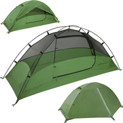 Clostnature 1-Personen Zelt für Camping - Wasserdichtes Outdoor EIN Mann , Ultraleichtes Trekking, mit Kleines Packmaß für Ei